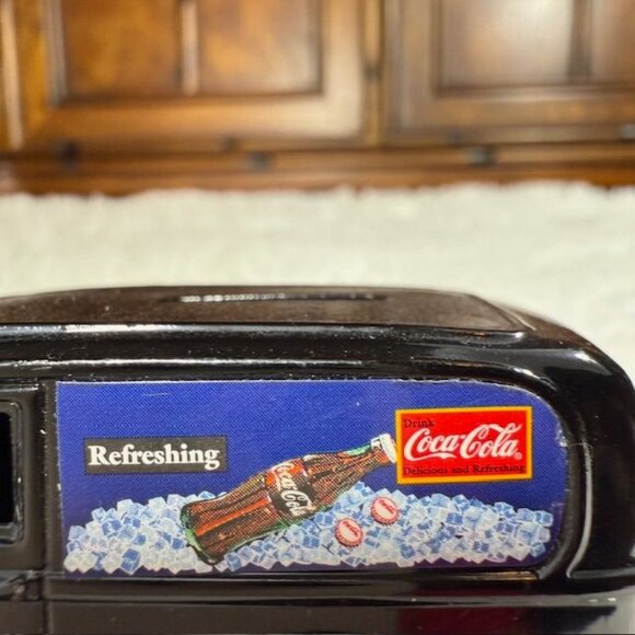 Vintage Coca-Cola Metal Black 1932 Ford Panel Delivery Bank Spinning Wheels - Picture 2 of 11